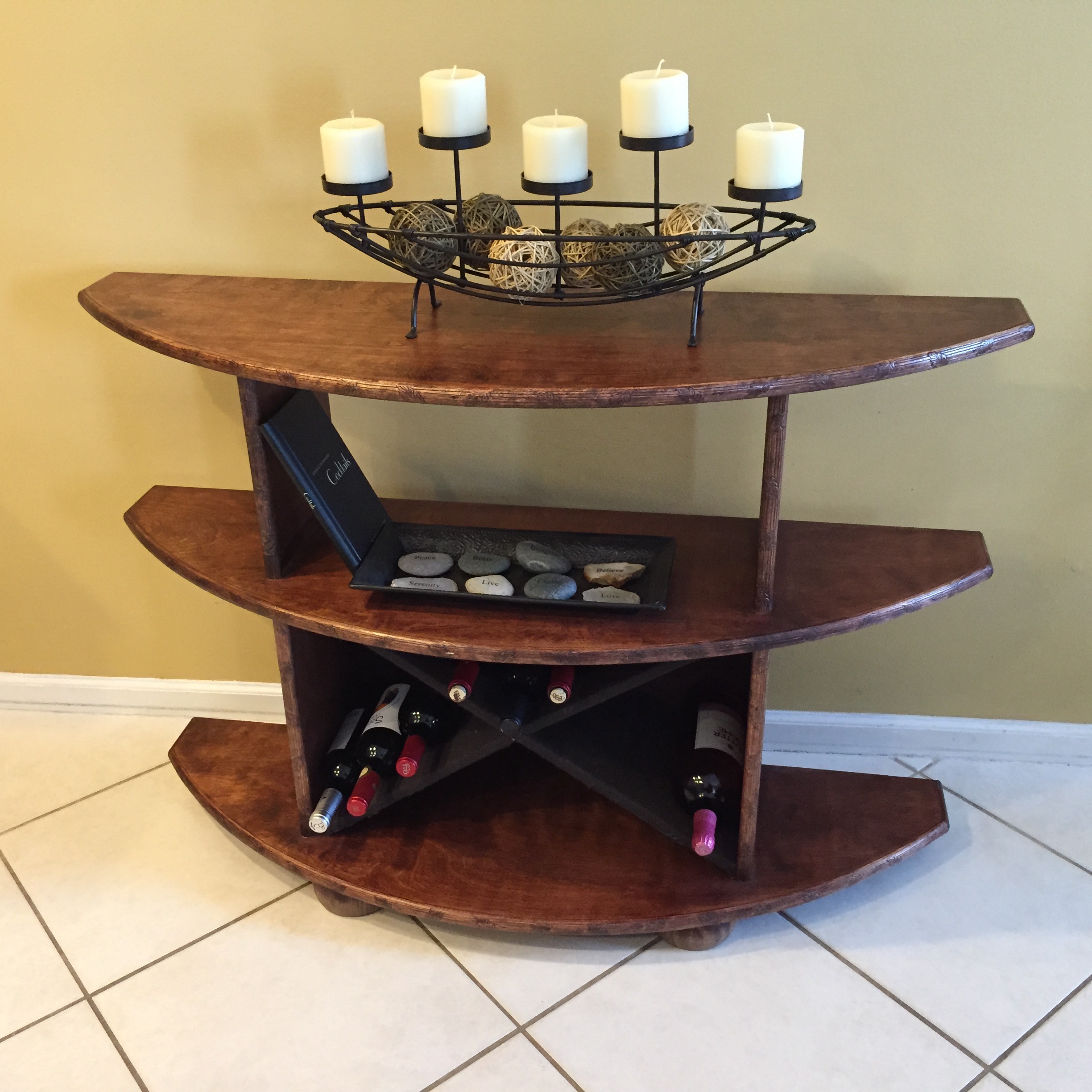 Sofa Table And Wine Bottle Holder Cabinet Grade Birch
